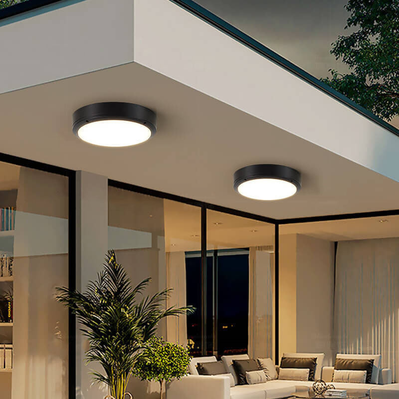 Aluminium-Außenleuchte für Decke | Runde LED-Lampe