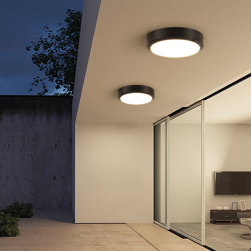 Aluminium-Außenleuchte für Decke | Runde LED-Lampe