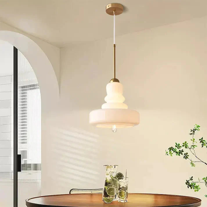 Bauhaus Stil Glas Pendellampe – Vintage Deckenleuchte