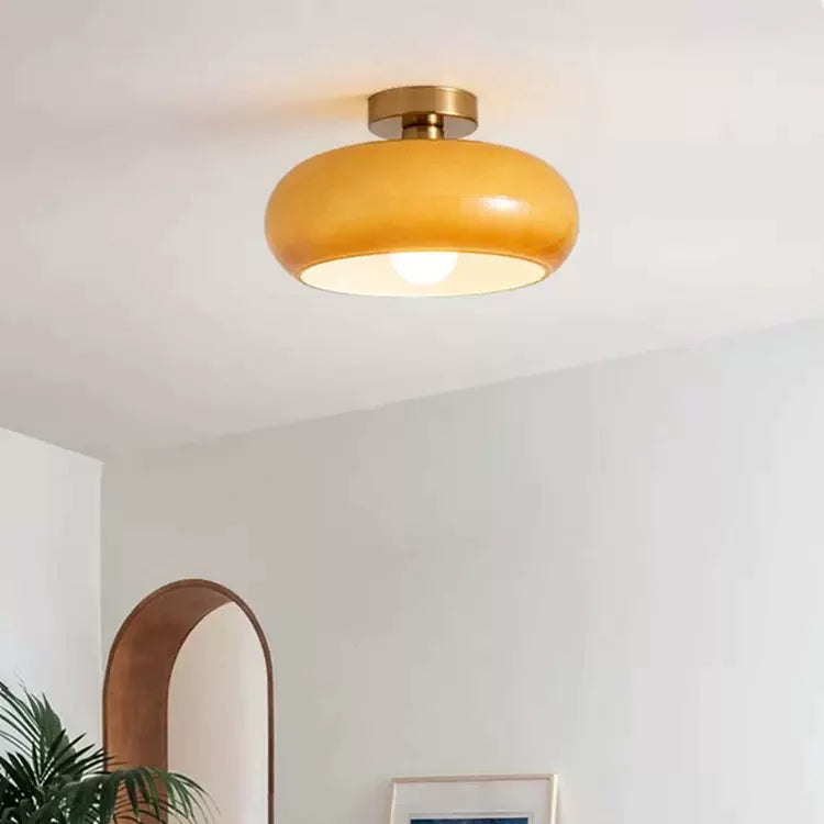 Vintage Kristall-Deckenlampe – Rundes Design