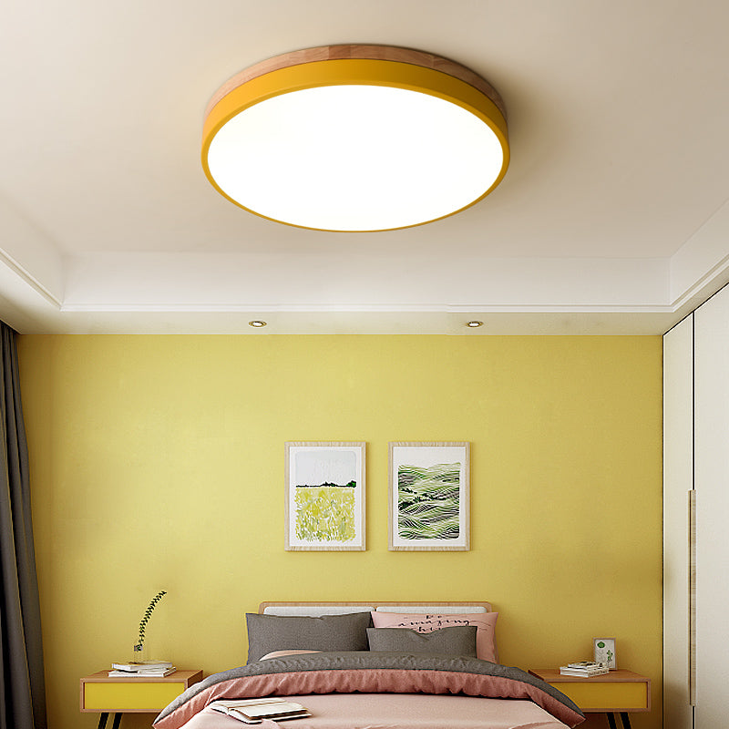 Einbauleuchte mit LED – Moderne Deckenlampe aus Holz