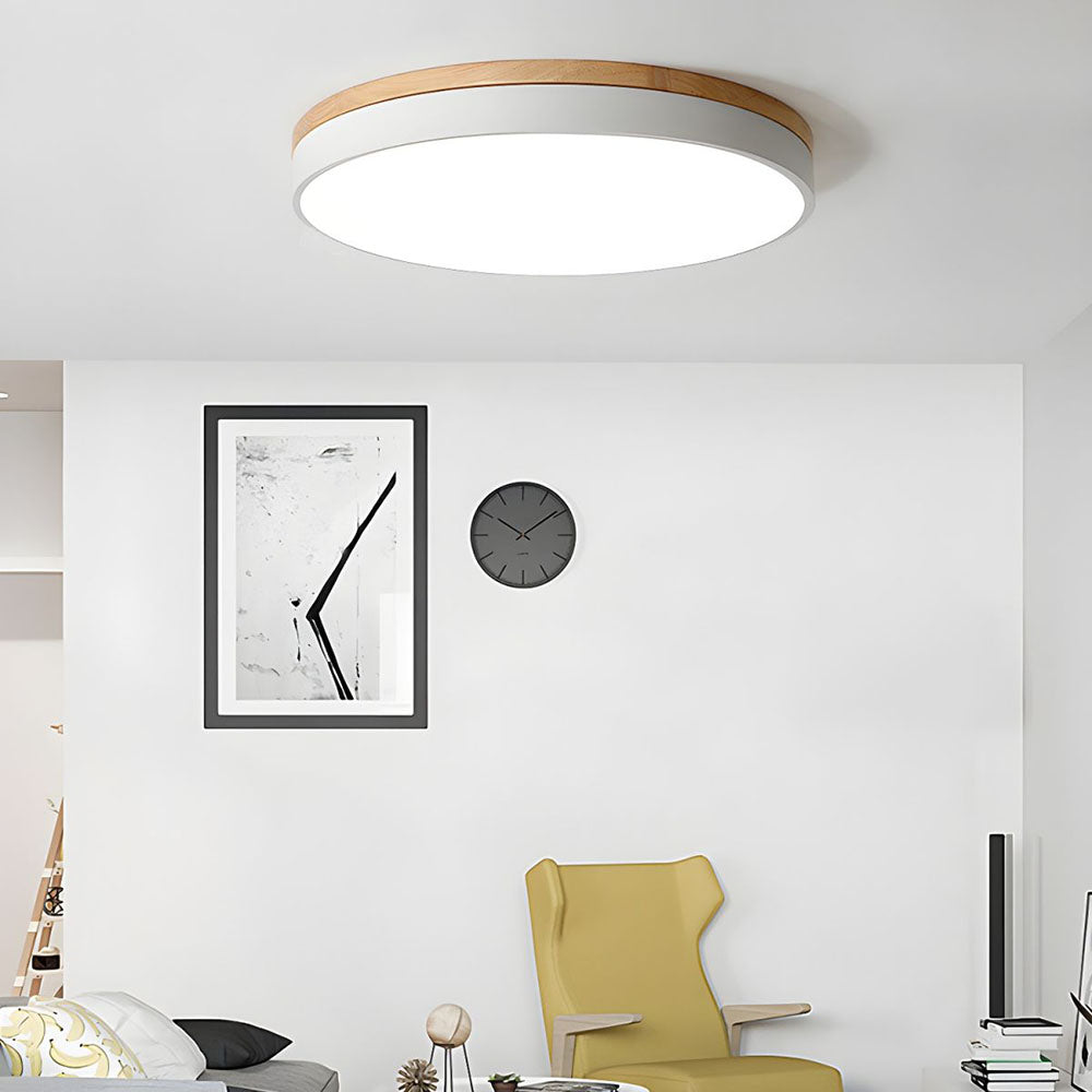 Einbauleuchte mit LED – Moderne Deckenlampe aus Holz