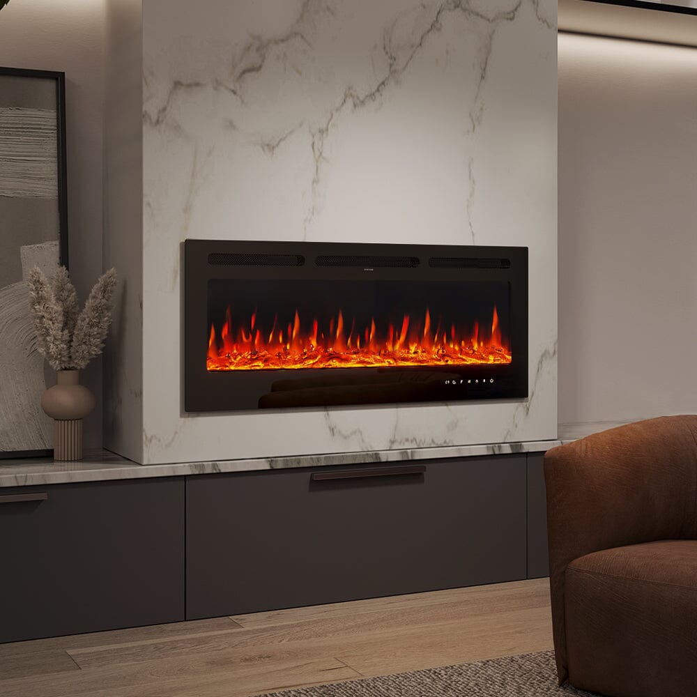 Elektrokamin 50 Zoll Zur Wandmontage – 1800W Heizfunktion & 9-Farbiger Flammeneffekt