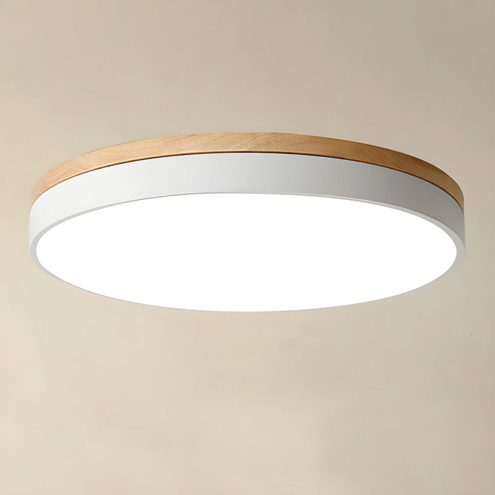 Einbauleuchte mit LED – Moderne Deckenlampe aus Holz