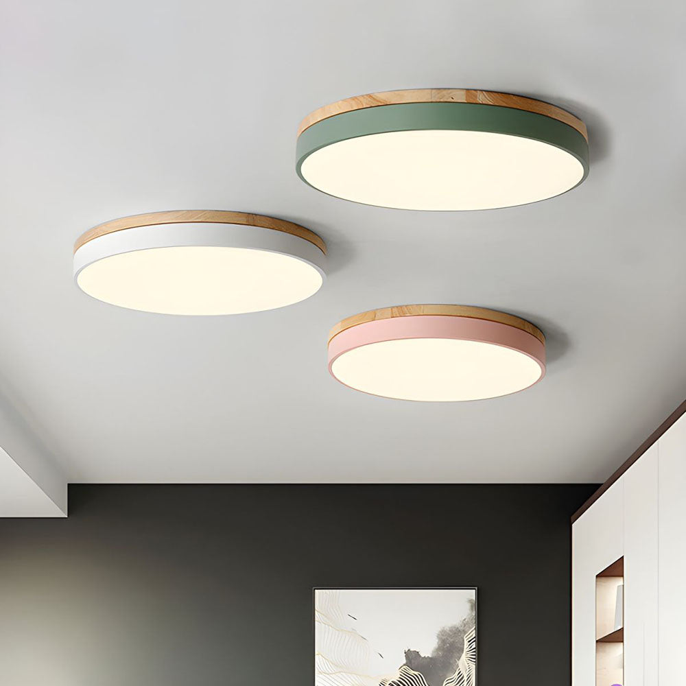 Einbauleuchte mit LED – Moderne Deckenlampe aus Holz