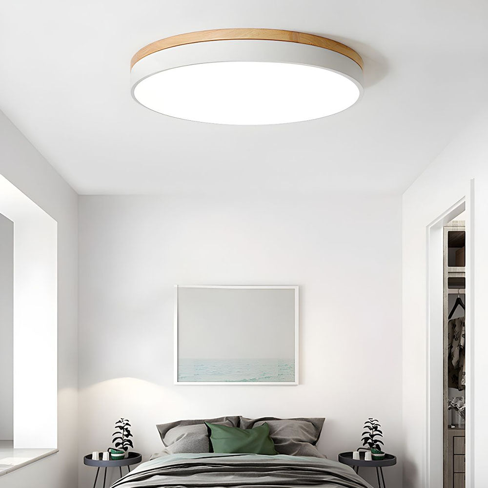 Einbauleuchte mit LED – Moderne Deckenlampe aus Holz