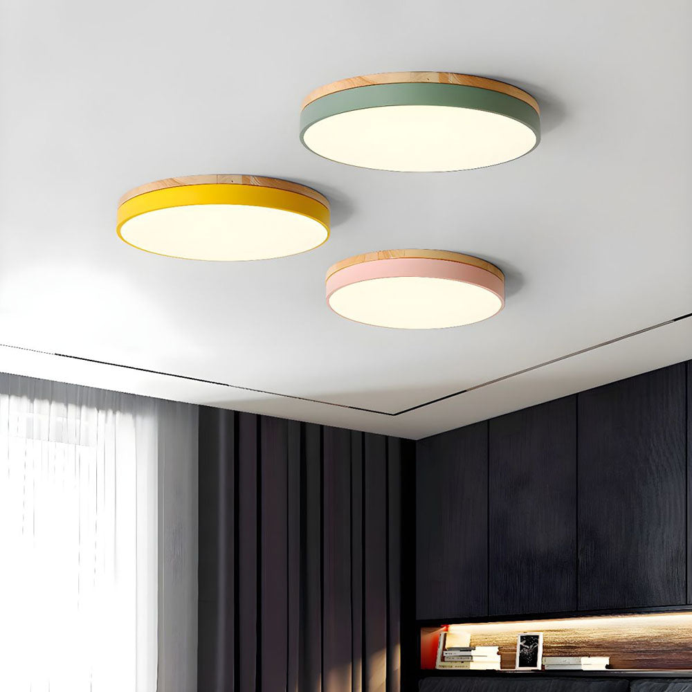 Einbauleuchte mit LED – Moderne Deckenlampe aus Holz