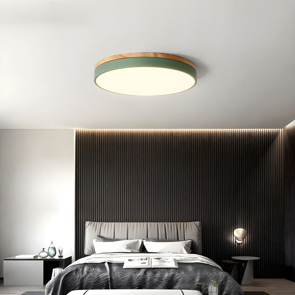 Einbauleuchte mit LED – Moderne Deckenlampe aus Holz