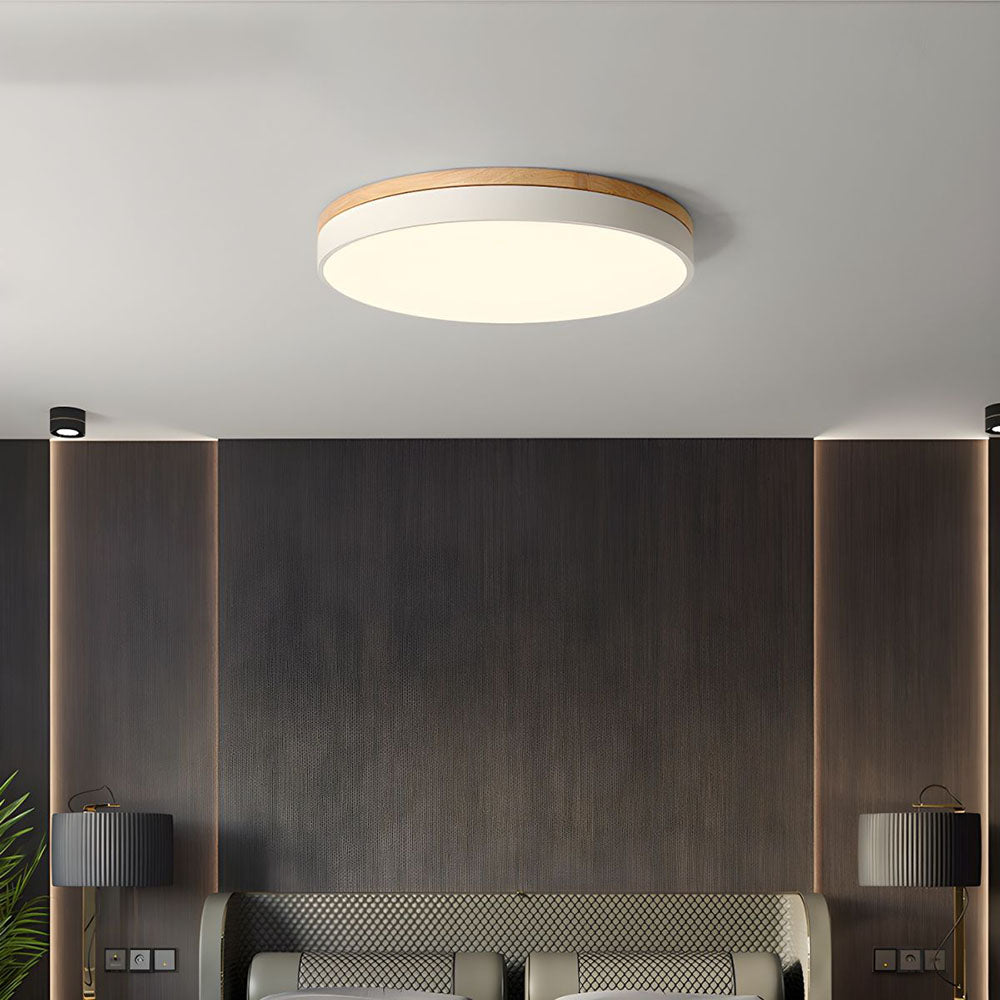 Einbauleuchte mit LED – Moderne Deckenlampe aus Holz
