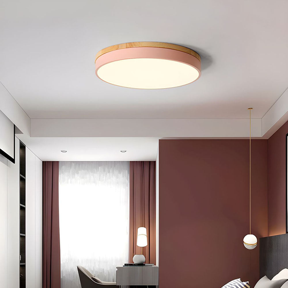 Einbauleuchte mit LED – Moderne Deckenlampe aus Holz