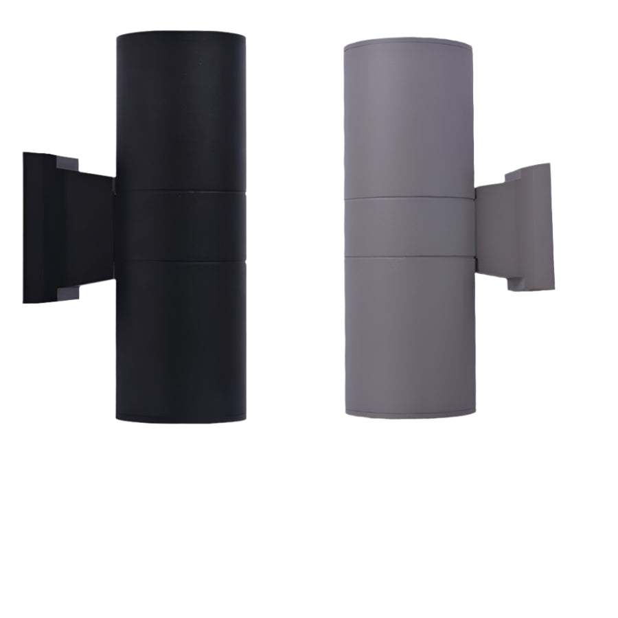 Außenwandleuchte in Schwarz Mit Aluminium-Finish