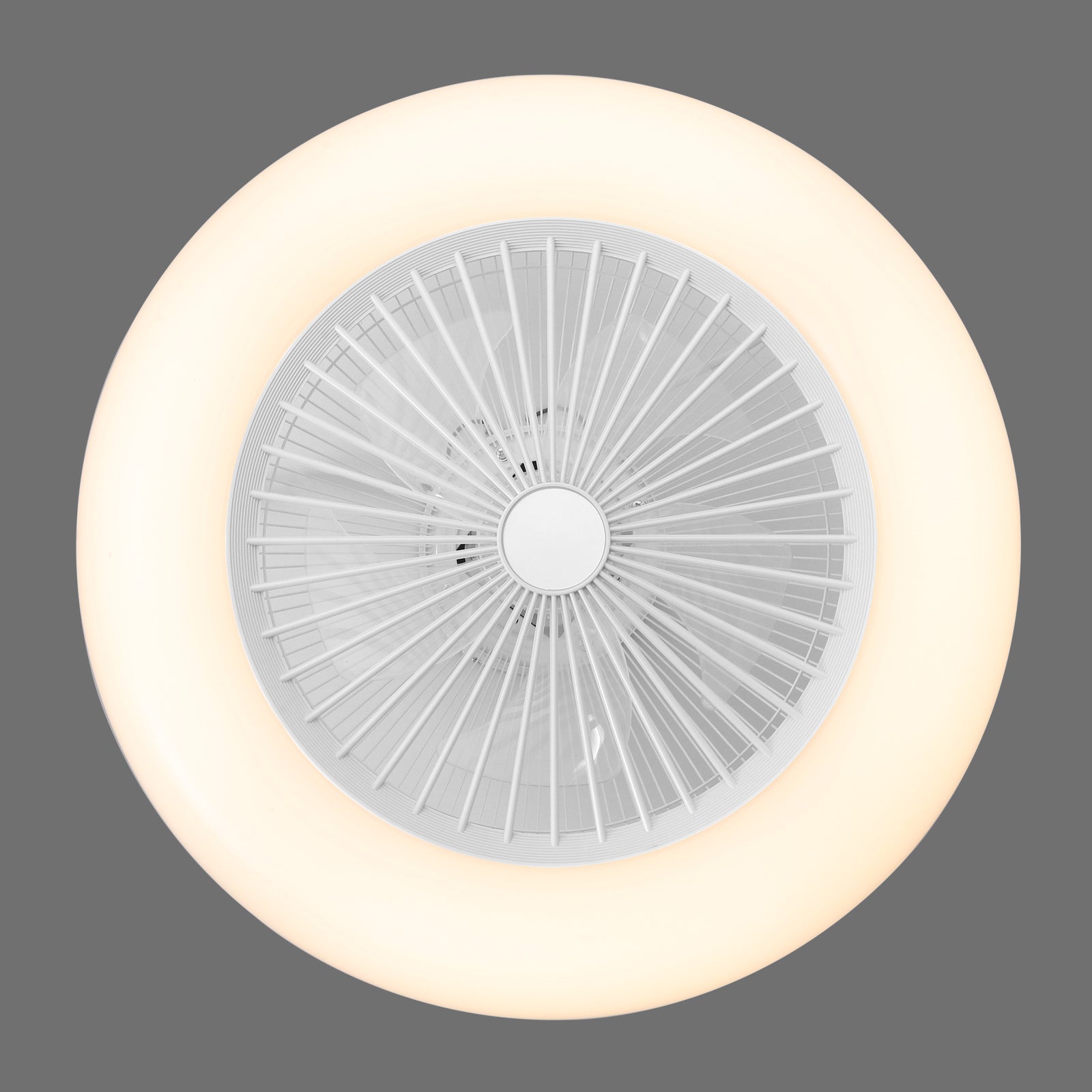 Effizienter Deckenventilator Ø 55 cm mit Fernbedienung und 3-Farb-LED-Beleuchtung