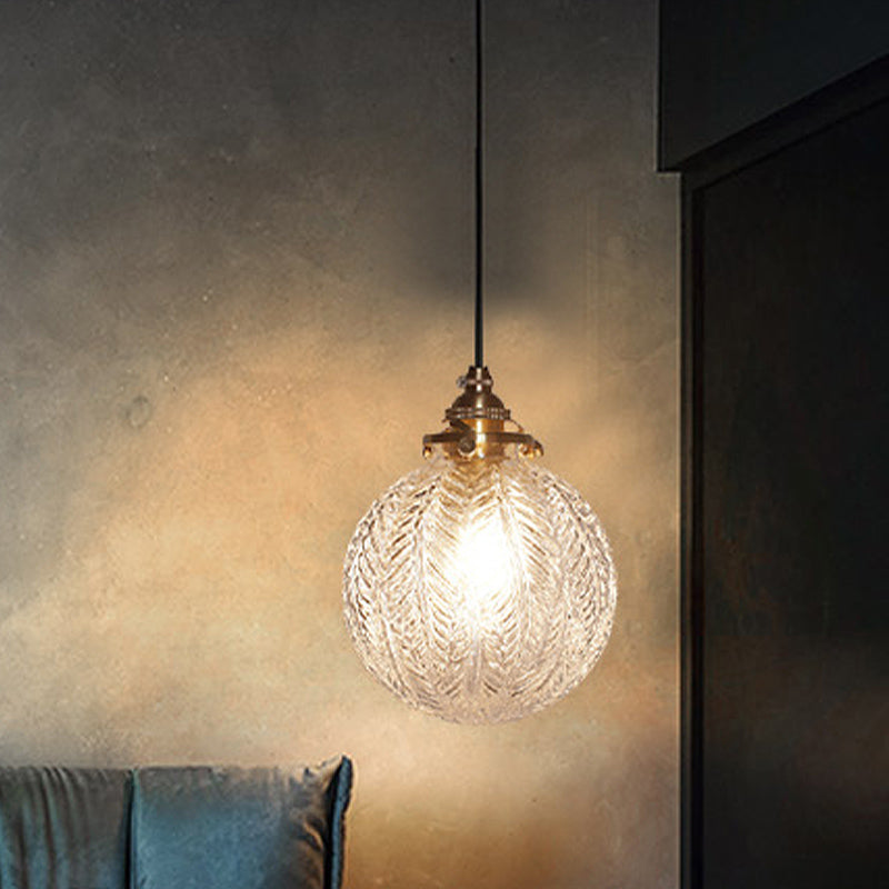 Colonial Stil Glas Kugel-Deckenlampe – Moderne & Rund