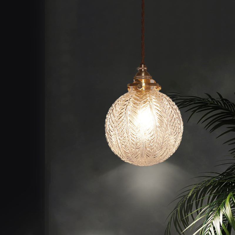 Colonial Stil Glas Kugel-Deckenlampe – Moderne & Rund