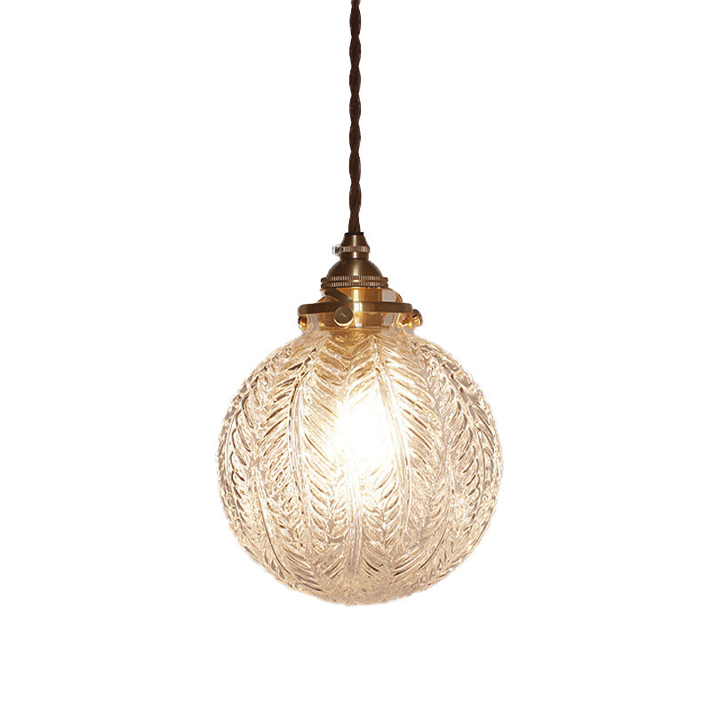 Colonial Stil Glas Kugel-Deckenlampe – Moderne & Rund