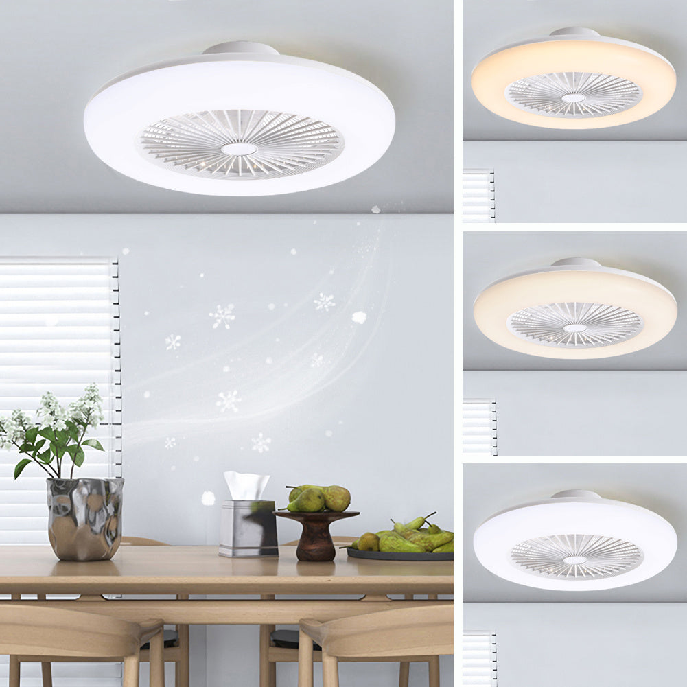 Effizienter Deckenventilator Ø 55 cm mit Fernbedienung und 3-Farb-LED-Beleuchtung