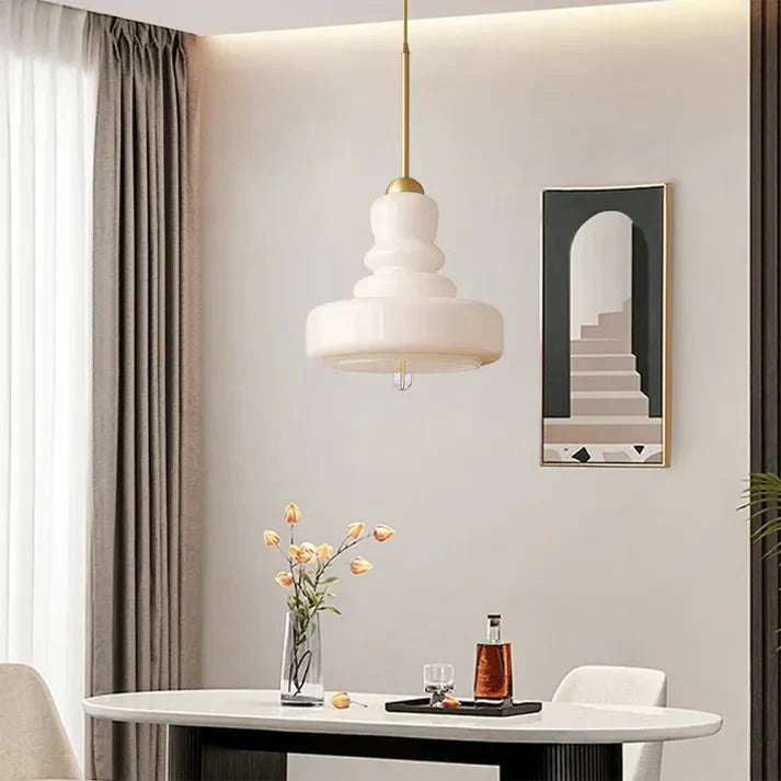 Bauhaus Stil Glas Pendellampe – Vintage Deckenleuchte