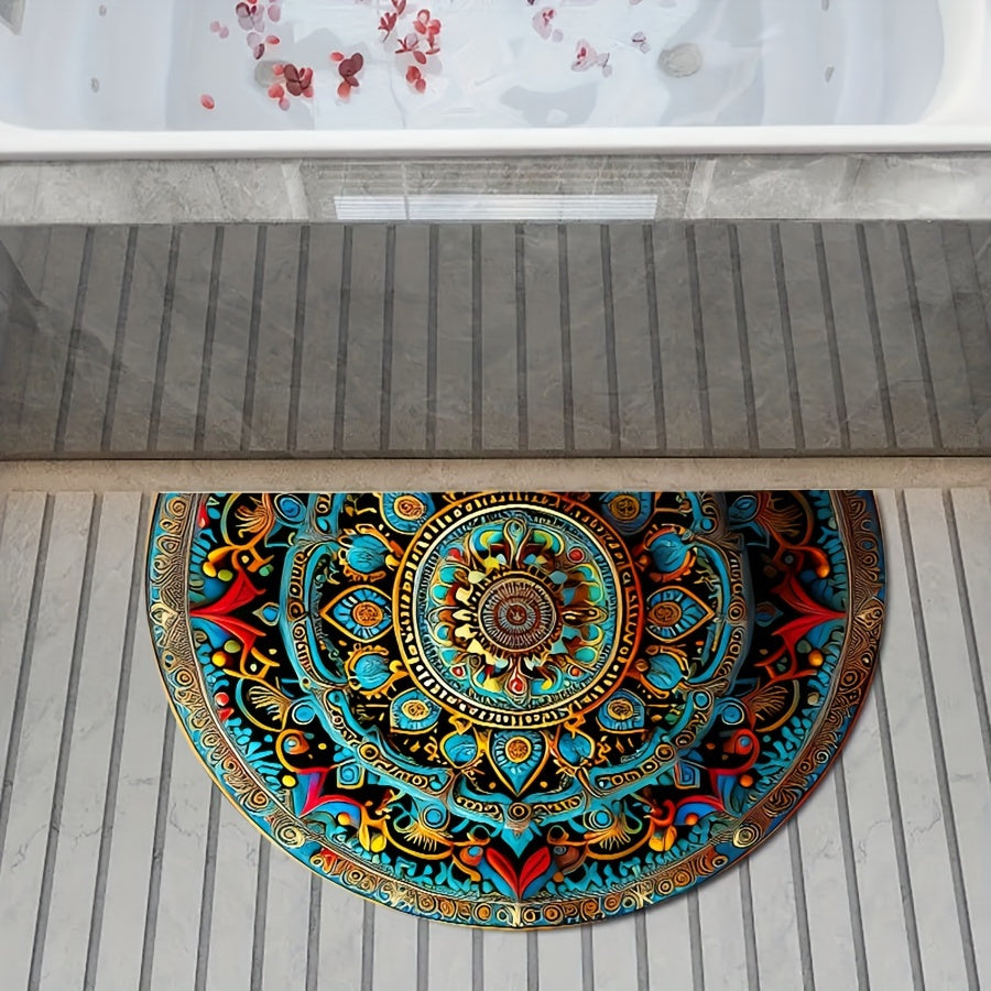 Halbrunde Mandala-Matte – Stilvoller Schutz mit Spiritueller Note
