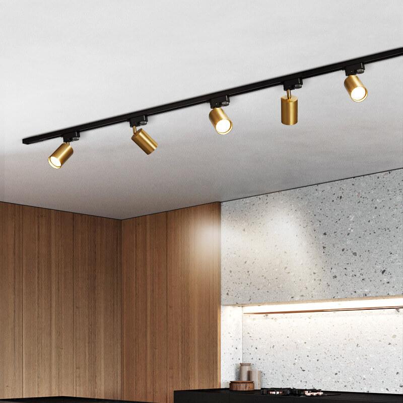 Decken-Schienenstrahler aus Schwarzem Metall – Zeitgemäßes Design