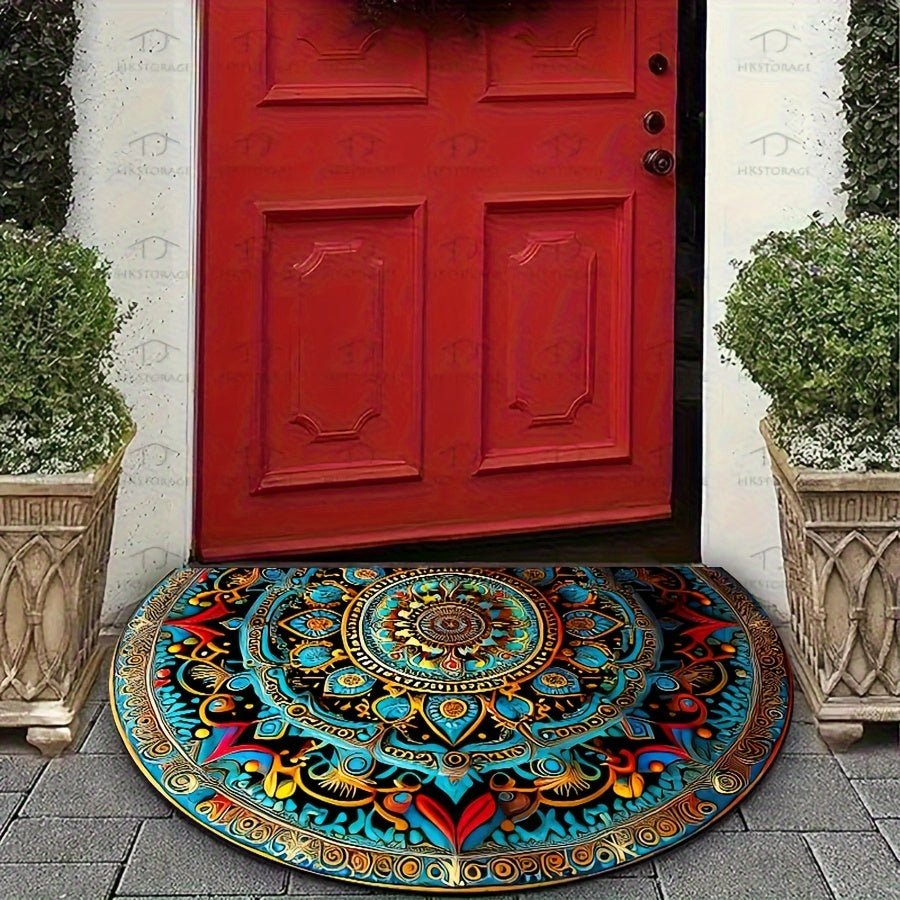 Halbrunde Mandala-Matte – Stilvoller Schutz mit Spiritueller Note