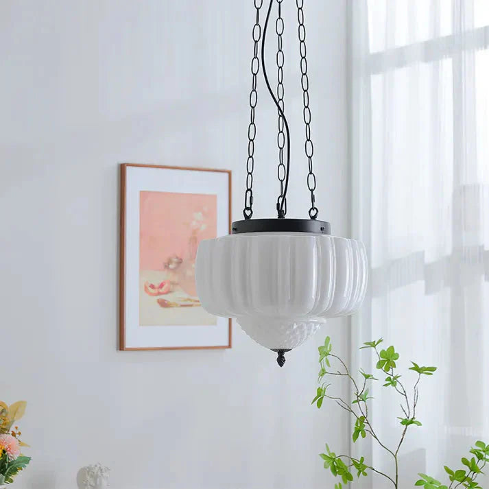 Weiße Minimalisten-Pendelleuchte – Zeitgemäße Deckenlampe
