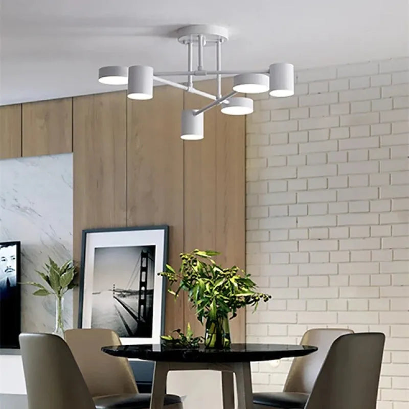 Deckenlampe mit 6 schwenkbaren LED-Köpfen – Modernes Design