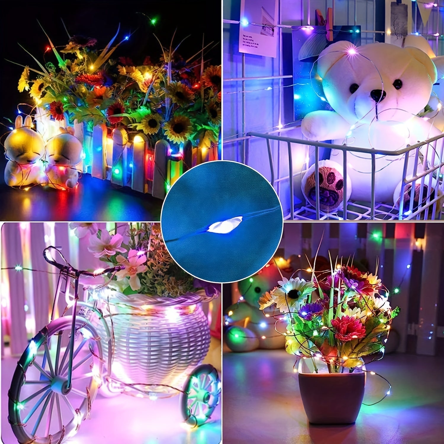 Rote Solar-Fairylights für Den Außenbereich
