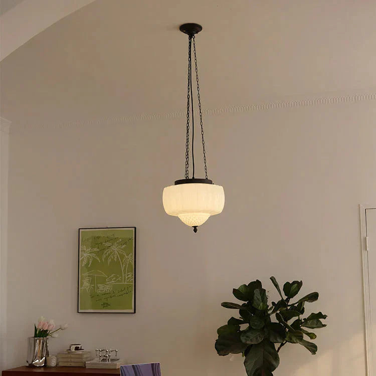 Weiße Minimalisten-Pendelleuchte – Zeitgemäße Deckenlampe