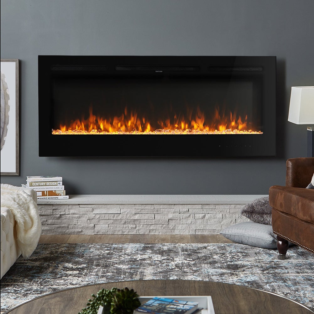 Moderner Elektrokamin 60 Zoll – 1500W Wandmontage & Einbaugerät