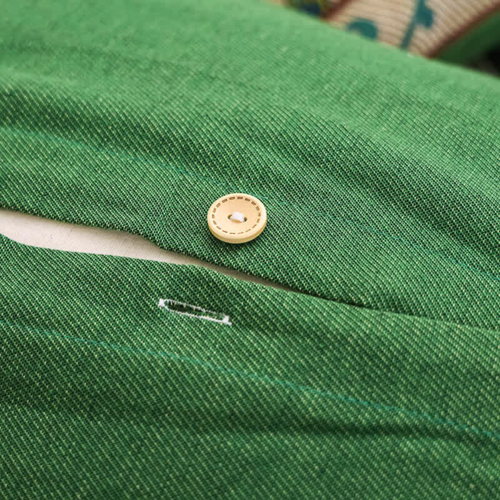 2Stk Kissenbezüge aus Baumwoll-Gaze mit Knopfverschluss – Pastoralstil