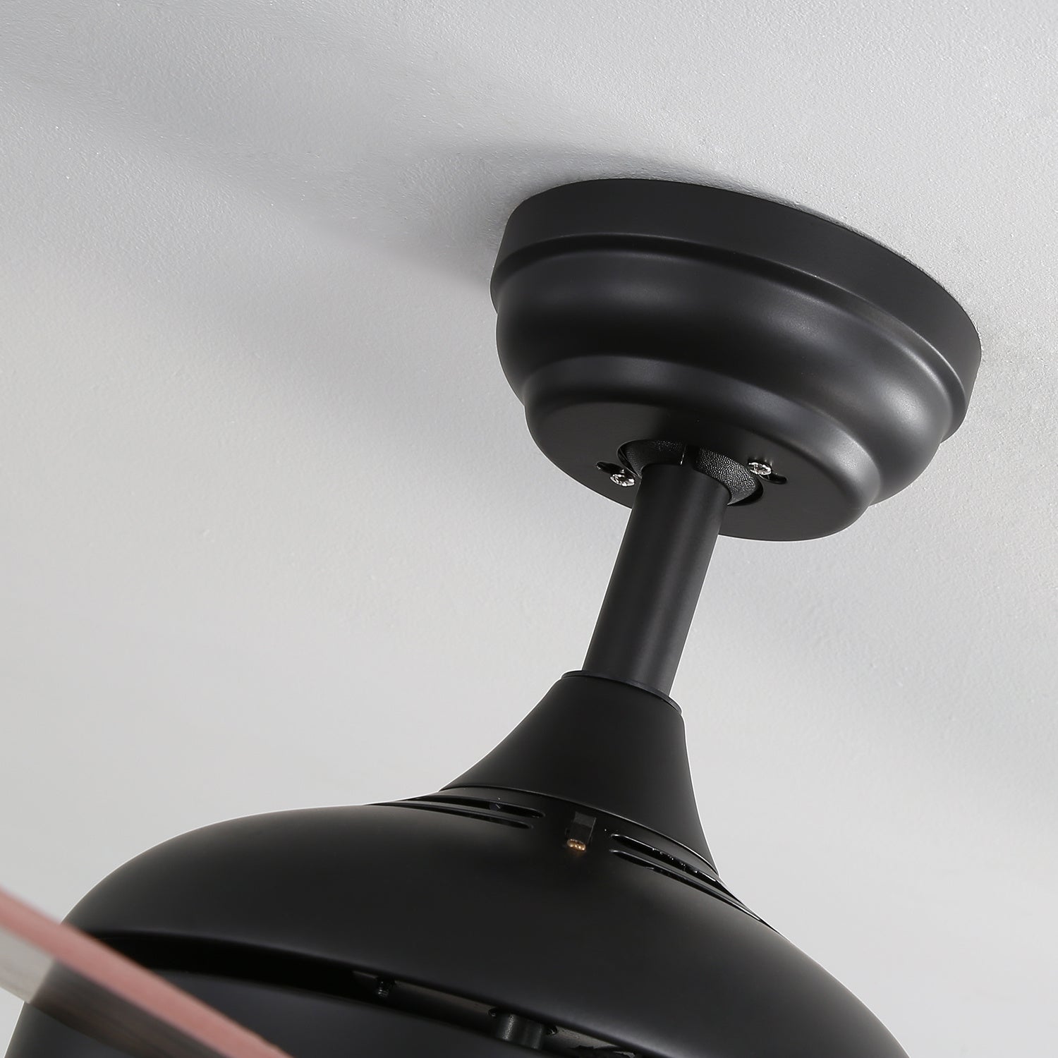 Moderner Deckenventilator 52 Zoll mit Holzflügeln, Dimmbarer LED-Lampe & Fernsteuerung