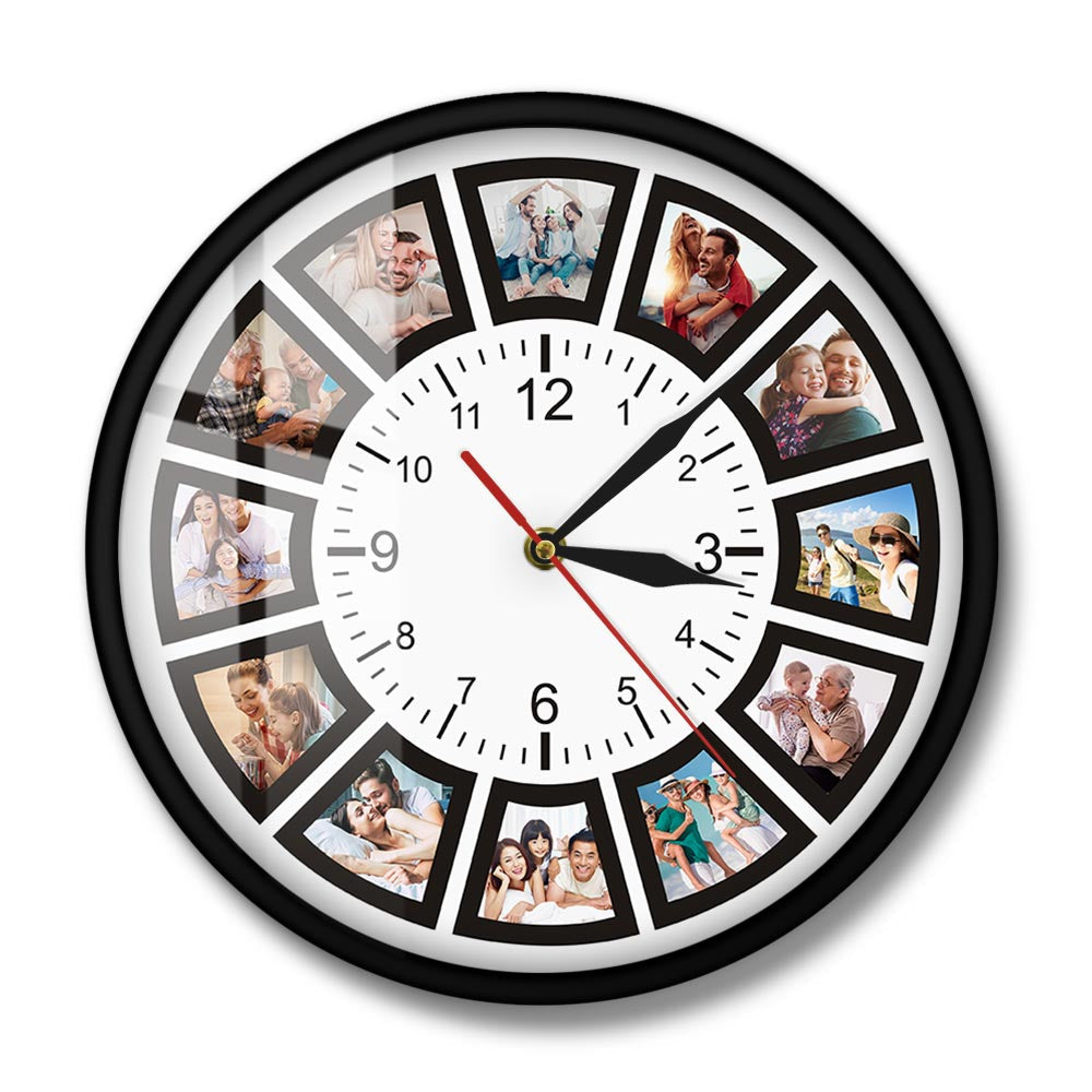 Wanduhr mit Fotocollage – Individuell gestaltbar für unvergessliche Momente
