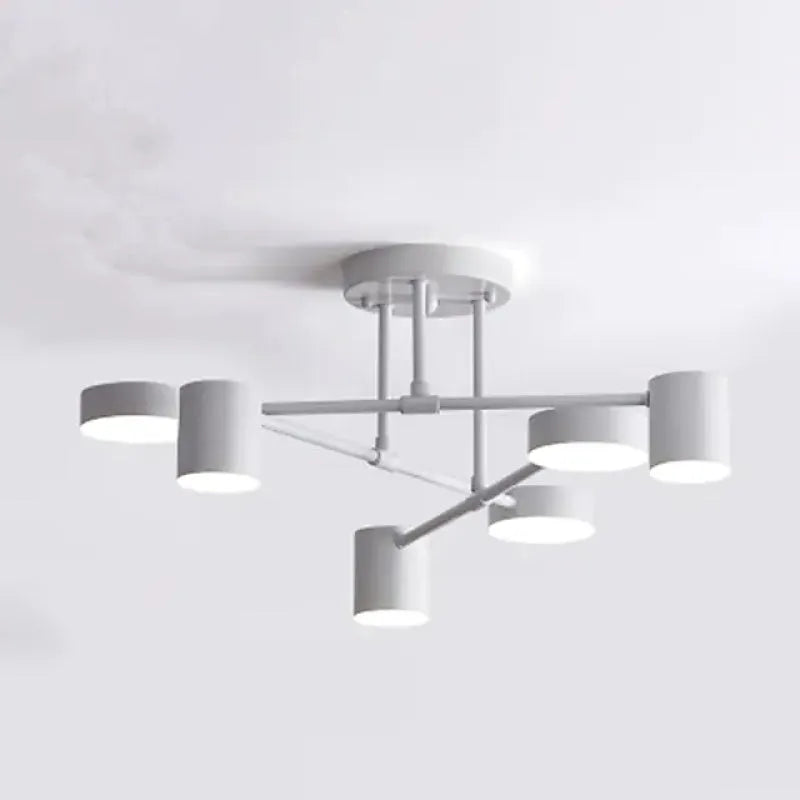 Deckenlampe mit 6 schwenkbaren LED-Köpfen – Modernes Design