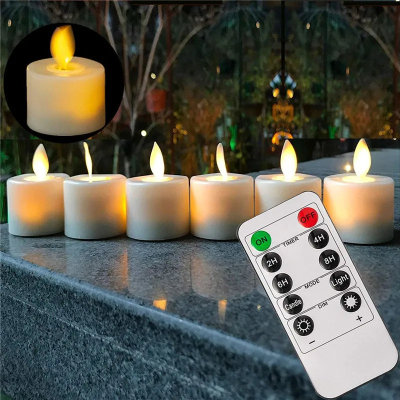 Dekoratives LED-Kerzenset – Flammenlos, Sicher & Fernbedienbar