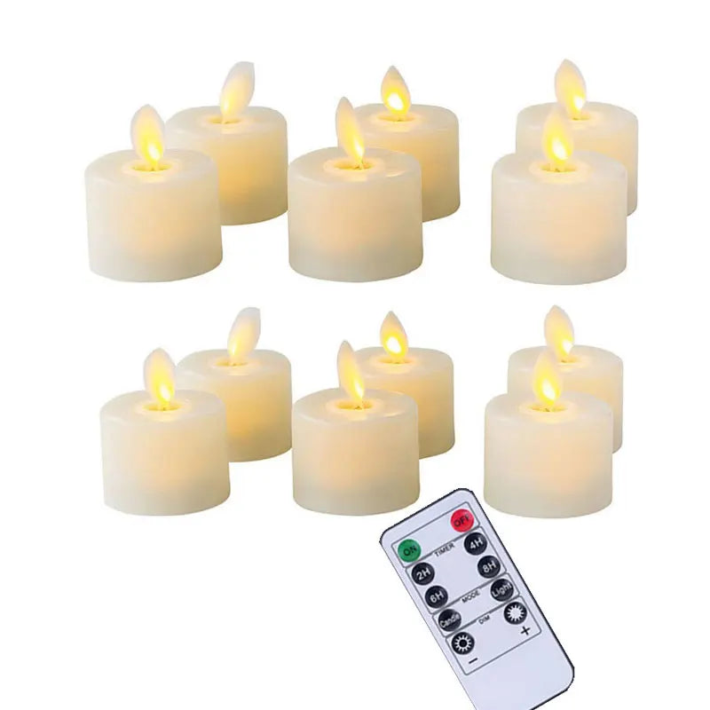 Dekoratives LED-Kerzenset – Flammenlos, Sicher & Fernbedienbar