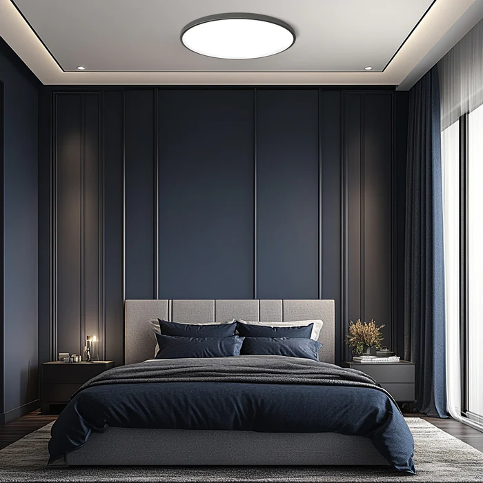 Moderne LED-Deckenleuchte In Runder Form – Minimalistisch