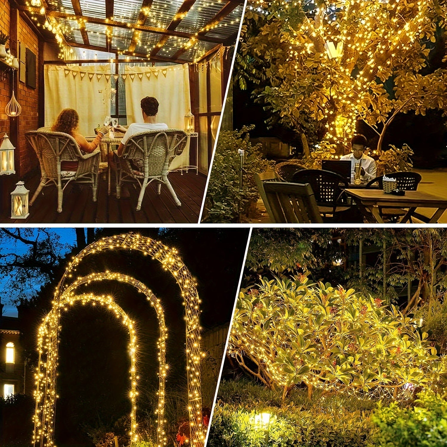 Rote Solar-Fairylights für Den Außenbereich