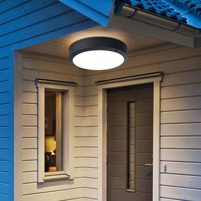 Aluminium-Außenleuchte für Decke | Runde LED-Lampe