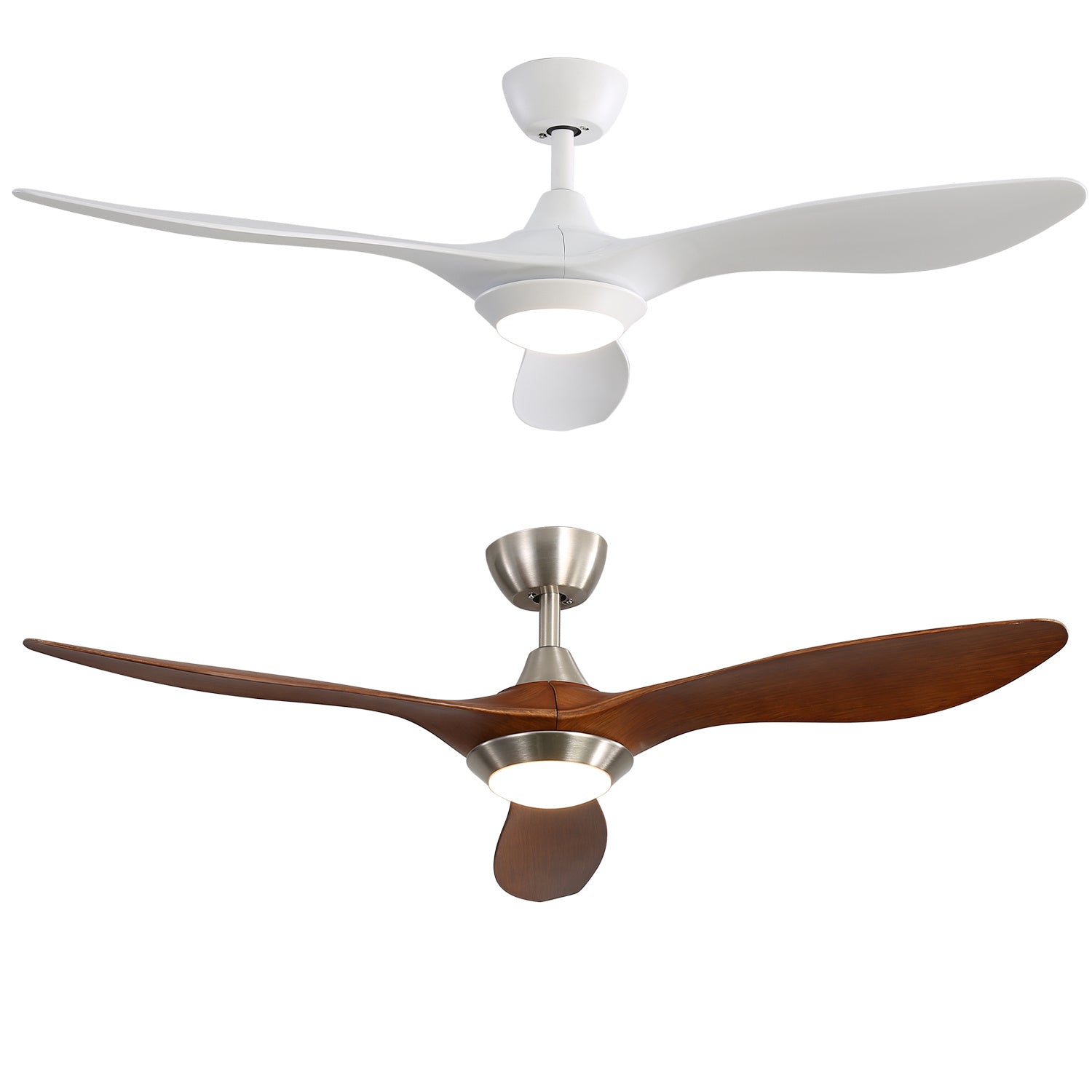 Vielseitiger 52-Zoll Deckenventilator mit Licht, Fernbedienung, 3 oder 5 Flügeln und Timer