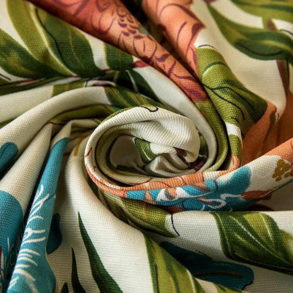 Baumwoll-Tischdecke mit Tropischem Monstera-Blatt-Design
