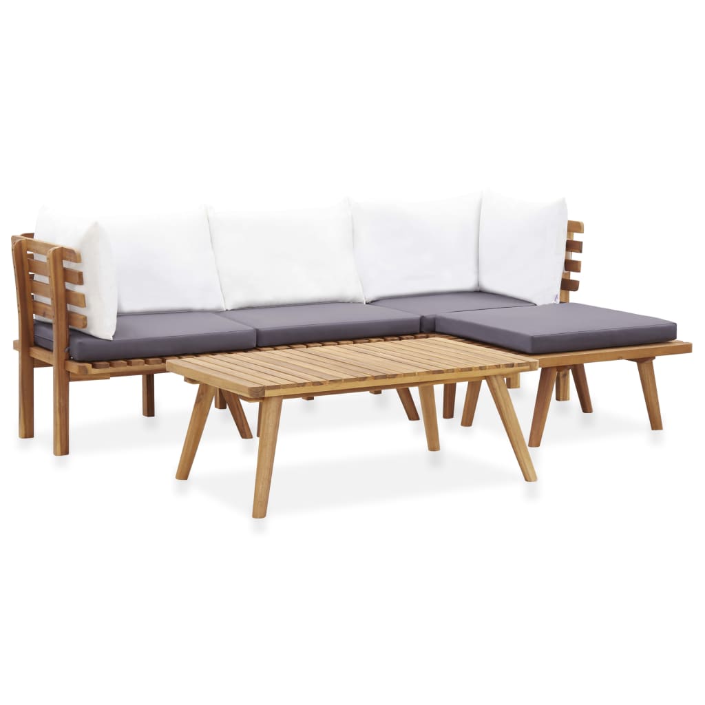 5-Tlg. Garten-Lounge-Set Massivholz Akazie