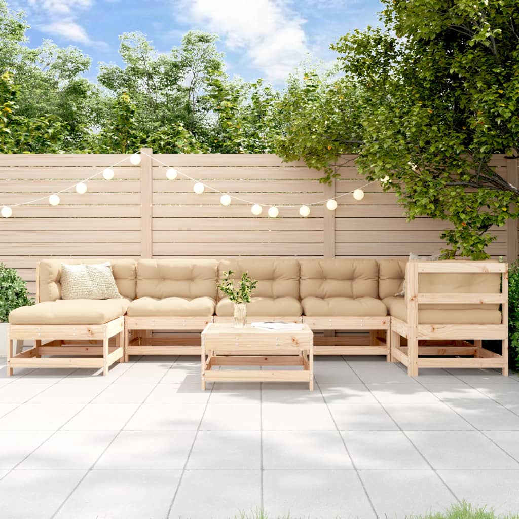 8-Tlg. Garten-Lounge-Set Kiefernholz Imprägniert