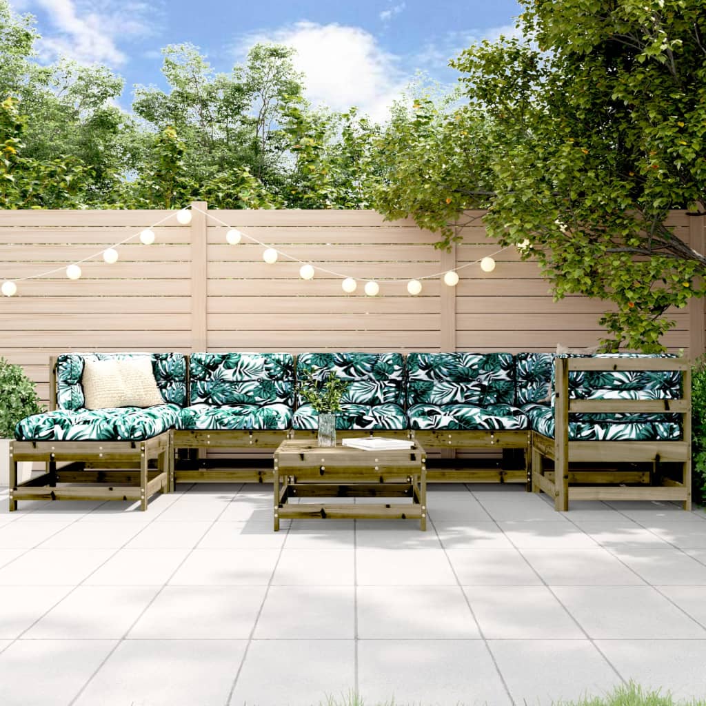 8-Tlg. Garten-Lounge-Set Kiefernholz Imprägniert