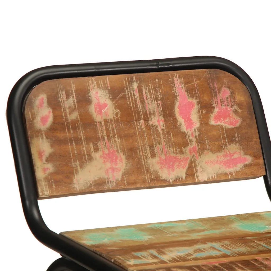 Barhocker 2 Stk. Altholz Massivholz