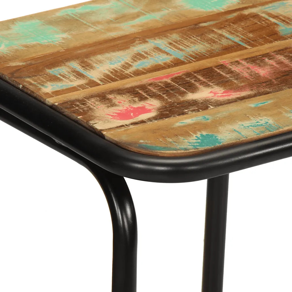 Barhocker 2 Stk. Altholz Massivholz