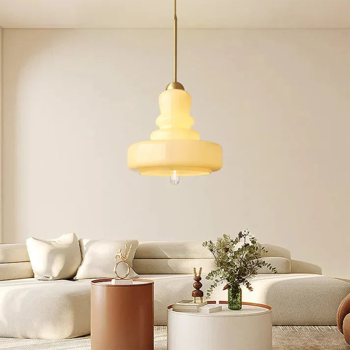 Bauhaus Stil Glas Pendellampe – Vintage Deckenleuchte
