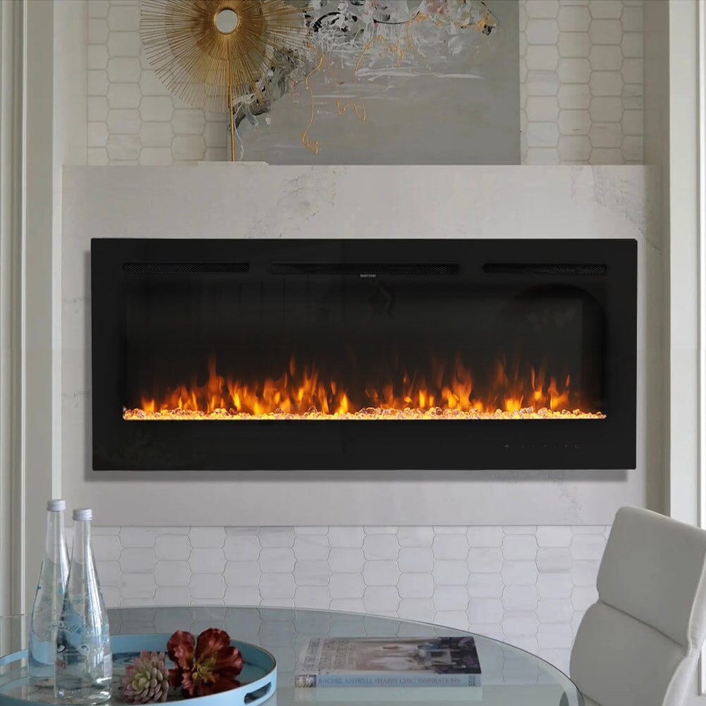 Elektrokamin 50 Zoll Zur Wandmontage – 1800W Heizfunktion & 9-Farbiger Flammeneffekt