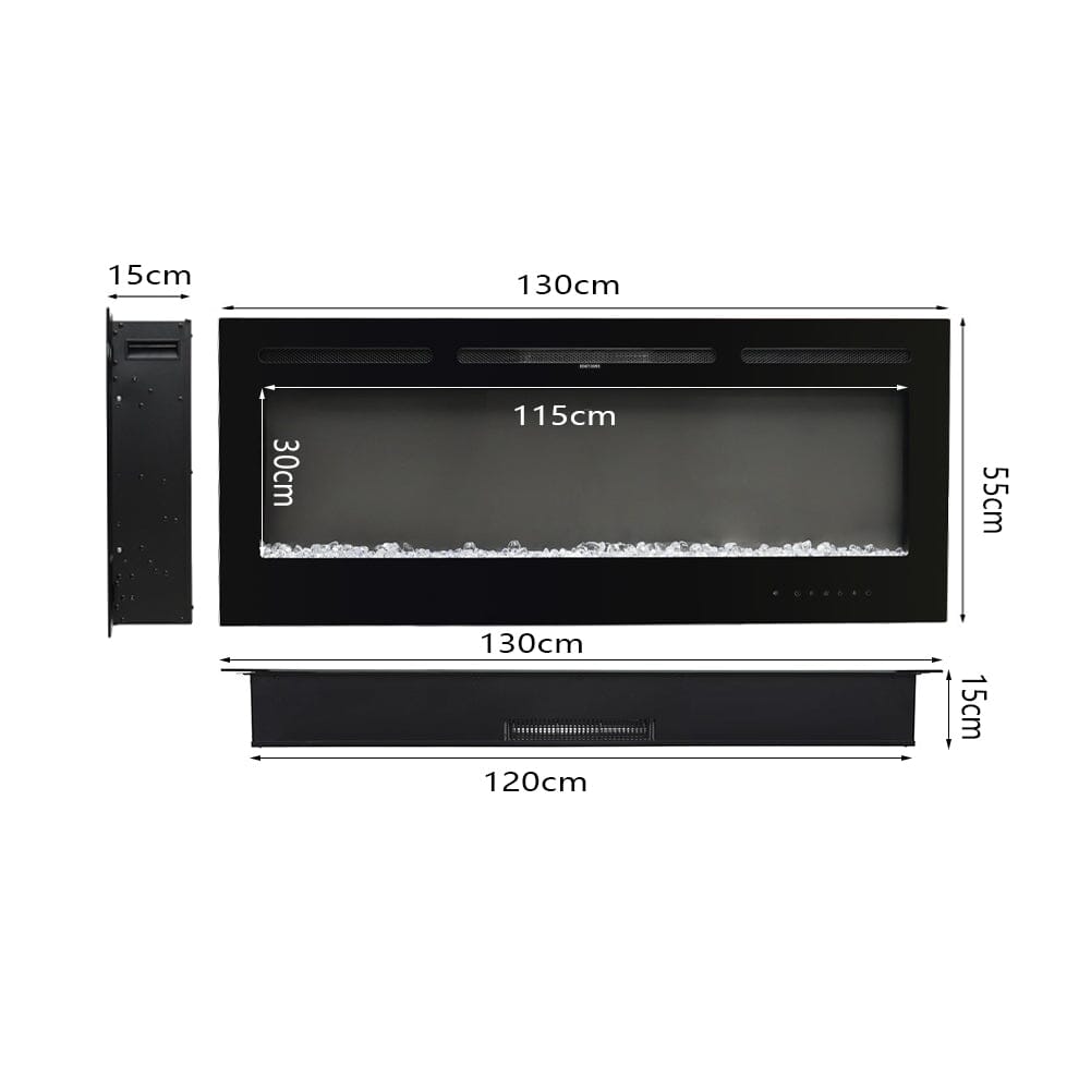 Elektrokamin 50 Zoll Zur Wandmontage – 1800W Heizfunktion & 9-Farbiger Flammeneffekt