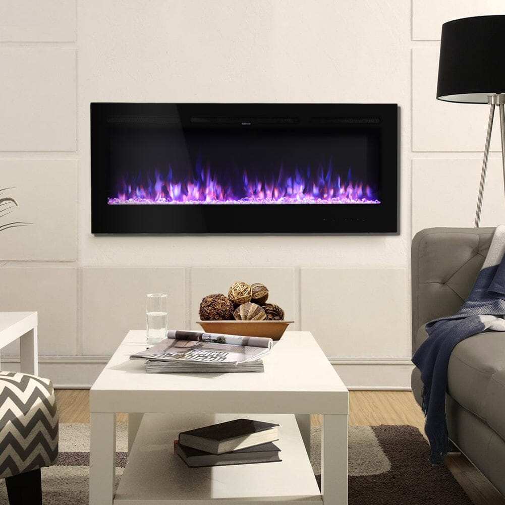 Elektrokamin 50 Zoll Zur Wandmontage – 1800W Heizfunktion & 9-Farbiger Flammeneffekt