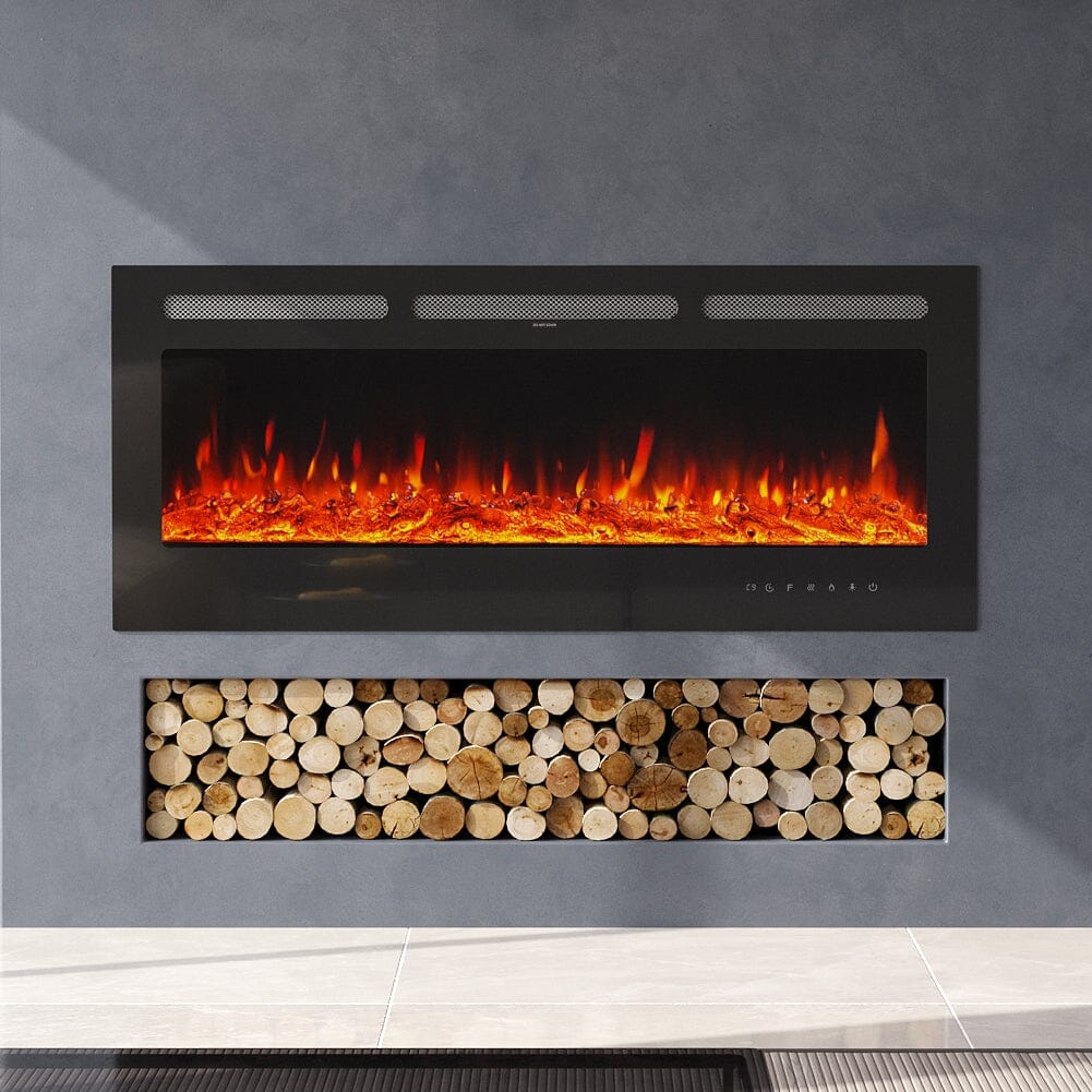 Elektrokamin 50 Zoll Zur Wandmontage – 1800W Heizfunktion & 9-Farbiger Flammeneffekt